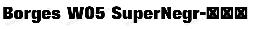 Borges W05 SuperNegr字体转换 Borges W05 SuperNegr字体转换
